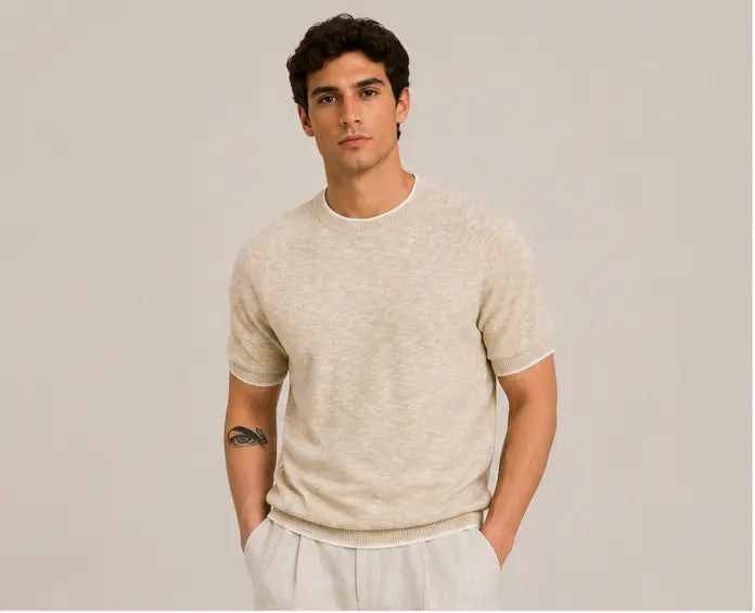 MAURITS GEBREID T-SHIRT CAN